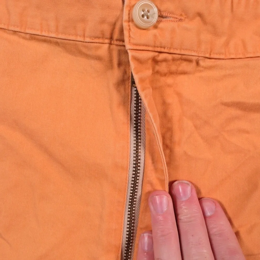 Bills Khakis Parker Shorts Mens 42 Orange Standard Fit Chino Flat Front USA Made